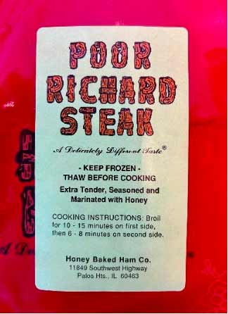Poor Richard Steak ~ 2 pack
